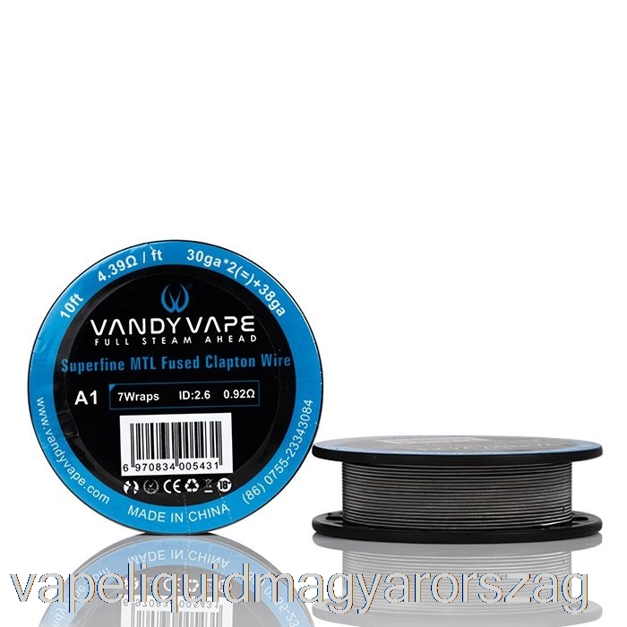 Vandy Vape Szuperfinom Mtl Drótorsó - 10 Láb 4,39 Ohm A1 Olvadó Clapton Drót Vape Toll